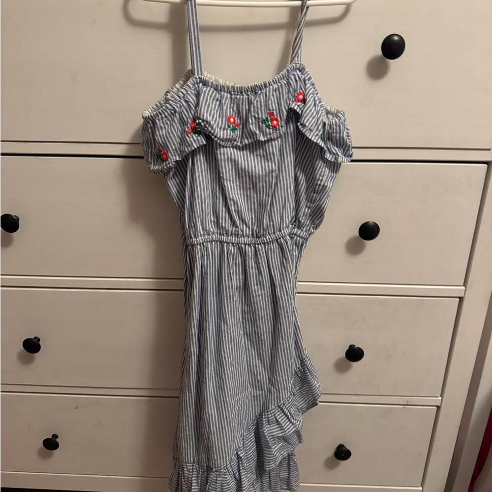 Janie and Jack Gray Ruffled Smocked Sundress